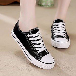 春秋帆布鞋女鞋低帮休闲鞋简约百搭经典款布鞋女士休闲鞋子潮鞋