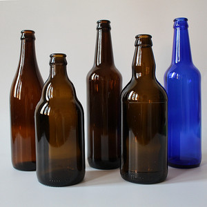 热销500ml蓝色啤酒瓶子 玻璃啤酒瓶 自酿瓶子 精酿啤酒瓶空瓶