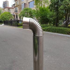 不锈钢304农村家用烤火炉无缝排烟管柴火灶烟囱波纹弯头排气管道