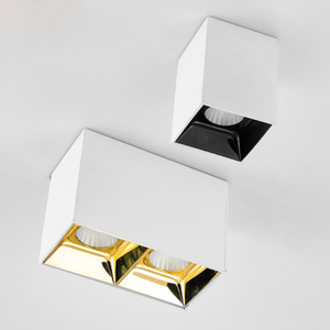 明装方形筒灯led正方形cob射灯免开孔天花灯无主灯家用走廊吸顶灯