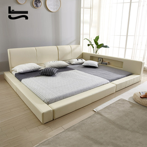亲子大床主卧超大床三人四人加宽拼接床家庭二胎3米4米榻榻米皮床