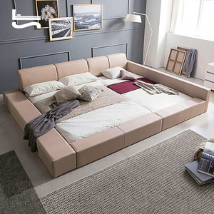 榻榻米拼接加宽大床三人4人组合床现代简约亲子超大床2.5米3米