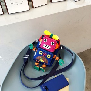 日本男女儿童包包机器人卡通单肩包迷你小孩宝宝斜挎包手机零钱包