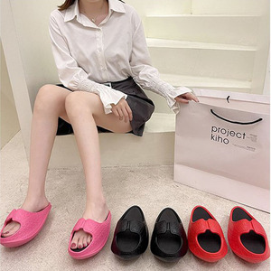 日本代购减肥拖鞋女瘦腿摇摇美腿鞋拉筋瘦身神器室内吴昕大s同款