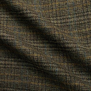 tweed毛呢●英氏复古墨绿色中性羊毛面料西装套装裤男装秋冬面料