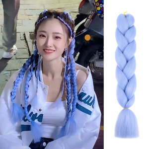 嘻哈小脏辫接假发绳编发带雷鬼夜店非洲黑人藏彩拳击辫子高温发丝