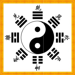 太极图挂画太极八卦图壁画易经阴阳先天后天八卦图六十四卦挂图装