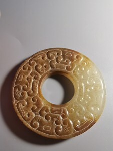 同款货源mengh58695332淘宝环形螭龙玉佩手把件古董摆件古玩老