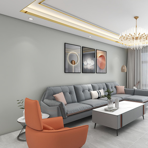 太空漫步墙布无缝全屋高档客厅背景墙卧室现代简约纯色暖灰色壁布