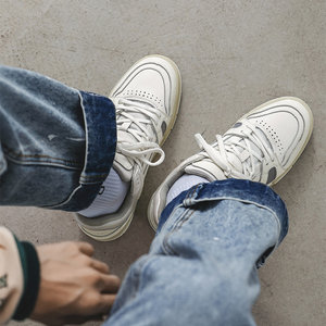 大手大脚特大码滑板鞋男45秋冬百搭潮流小白鞋46运动47休闲潮鞋48