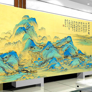 千里江山图十字绣2024新款线绣客厅大幅风景山水画中国风十大名画