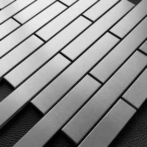 银色长条不锈钢金属马赛克瓷砖卫生间墙贴玄关背景墙浴室客厅墙砖