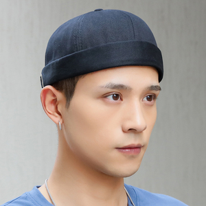 瓜皮帽男地主帽男士雅痞帽寸头帽夏季嘻哈潮西瓜帽街头女夏天帽子