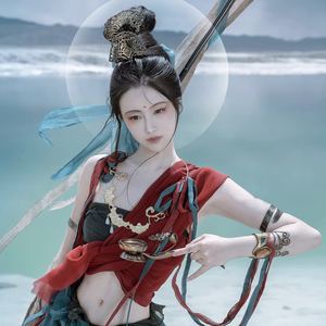 真的菜菜同款敦煌飞天汉服服装引路菩萨设计感舞蹈演出摄影仙女服