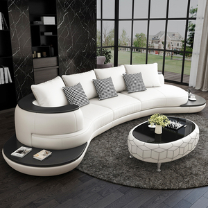 真皮沙发客厅半圆组合弧形沙发现代简约小户型个性创意直排沙发