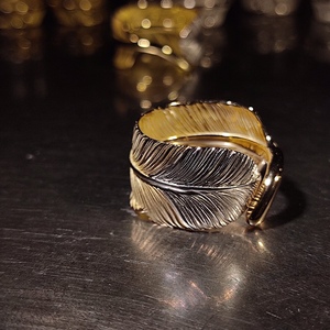 【goros手作】菊地健kenkikuchi 18k全金先铂金羽毛戒指