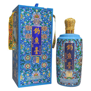钓鱼台珐琅彩珍品一号53度酱香型白酒5l/10斤大瓶装 收藏摆柜佳品