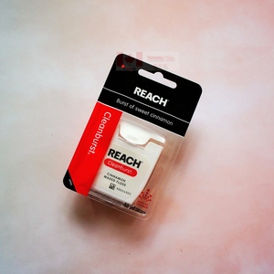 美国原装reach cinnamon waxed floss强生丽奇牙线50.2米肉桂味