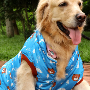 金毛狗狗衣服秋冬装可爱拉布拉多柴犬萨摩耶防掉毛宠物加绒狗棉衣
