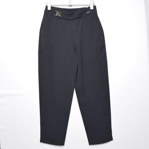 杜鹃鸟女裤2022夏款垂顺薄料8057宽松高腰松紧腰九分休闲裤