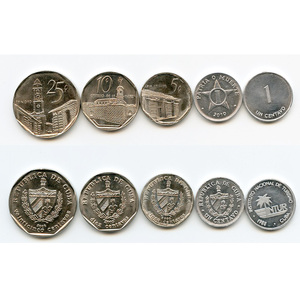 【美洲】 古巴5枚硬币套币  外国硬币 外国钱币 外币