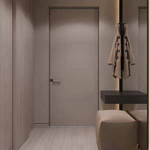 极简铝木门隐形门室内卧室门隔音房间套装门实木复合生态静音定制