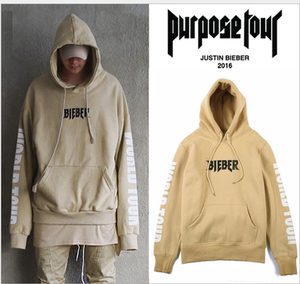 justin bieber purpose tour联名连帽卫衣贾斯汀比伯同款