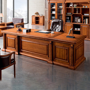 新中式实木老板办公桌仿古