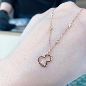 麒麟葫芦项链18k金