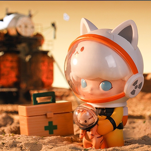 泡泡玛特dimoo太空旅行系列盲盒手办popmart喵星人确认款公仔