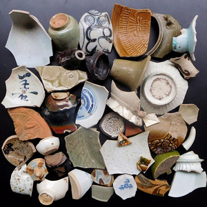 瓷片唐宋明清老瓷器宋代陶瓷碎片青花古青瓷陶片古瓷标本古玩古董