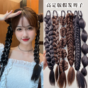 假发辫子公主双马尾麻花长辫2022年新款甜酷辣妹时尚绑带式鱼骨辫