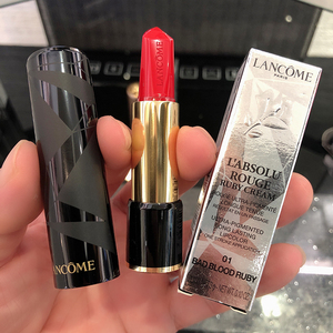 22-09到期 兰蔻 菁纯光采唇膏 01 3g  玛瑙红宝石 正红 口红滋润