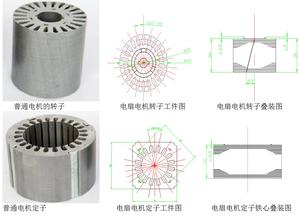 DCM057-电扇电机定转子铁芯冲压叠装多工位级进模设计CAD图模具