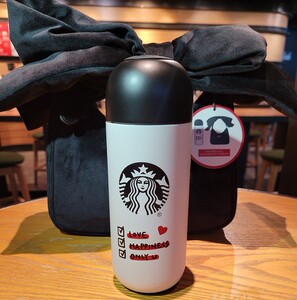 正品星巴克圣诞情人节生日礼品礼物甜蜜熊熊款胶囊不锈钢保温杯组