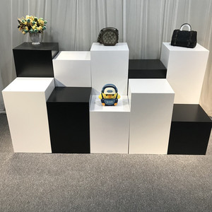 方形木质烤漆展台展示台摆件产品展示柜手办模型模特底座增高地台