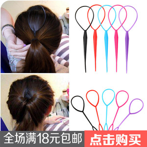 儿童扎拉发女孩穿发棒掏发器懒人花样盘发器丸子头花苞头神器特价