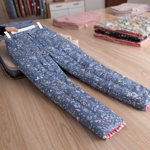 纯棉花手工棉裤女加厚高腰保暖裤 中老年人妈妈宽松外穿大码冬装