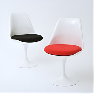 经典郁金香玻璃钢休闲椅现代简约网红餐椅靠背旋转圆形座椅黑白色