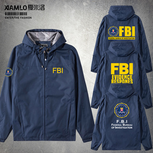 fbi美国联邦调查局特工电影周边开衫夹克男女外套风衣连帽上衣服