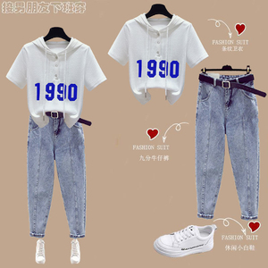 00依沫轩女装淘宝145cm娇小矮个子显高穿搭运动减龄两件套装夏天