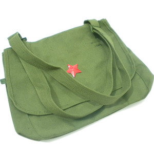 斜挎背包为人民服务红军绿色老式帆布解放复古雷锋80年代书包怀旧