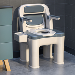 豪华老人坐便器可升降式老年人坐便椅可移动孕妇马桶便携室内家用