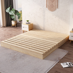 矮床日式榻榻米床 简约现代1.5米实木床双人无床头架子无靠背地台