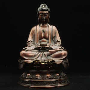 佛教用品正版台湾祥狮仿紫铜纯铜释迦牟尼如来佛祖 佛像 摆件包邮