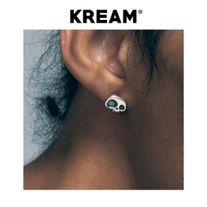 KREAM S925 SKULL 纯银 卡通骷髅耳钉男女同款嘻哈朋克个性潮流