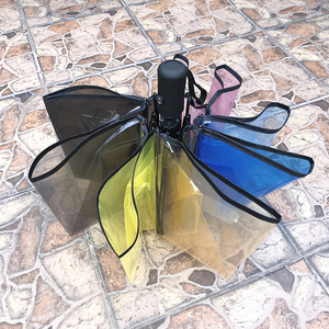 彩虹透明雨伞女折叠全自动小清新森系个性情侣学生创意男手动雨伞