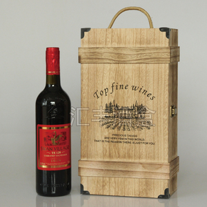 红酒盒双支装木盒子2实木质礼盒木箱葡萄酒包装盒封酒红酒盒婚礼