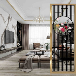 新中式玻璃玄关