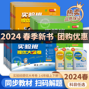 2024春实验班提优大考卷小学一年级实验班提优训练提优大试卷上下册二三四五六语文数学人教北师苏教英语译林同步单元期末考试练习